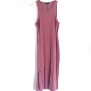 Beyond Yoga | Pink Jersey Ribbed Sleeveless Maxi Dress